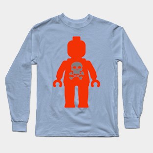 Minifig with Skull Design Long Sleeve T-Shirt